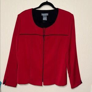 Koret Vintage Vibrant Red‎ Jacket with Black Accents